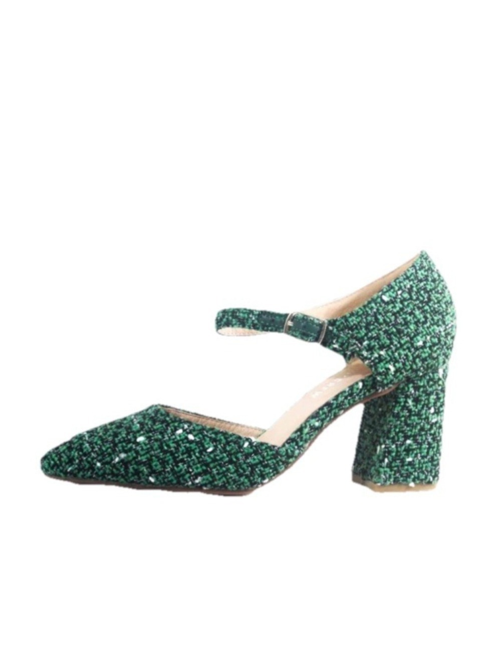 Chelsea Crew Jillian Tweed Heels SIZE EU 41 US SIZE 10-10.5 vintage Coco vibes